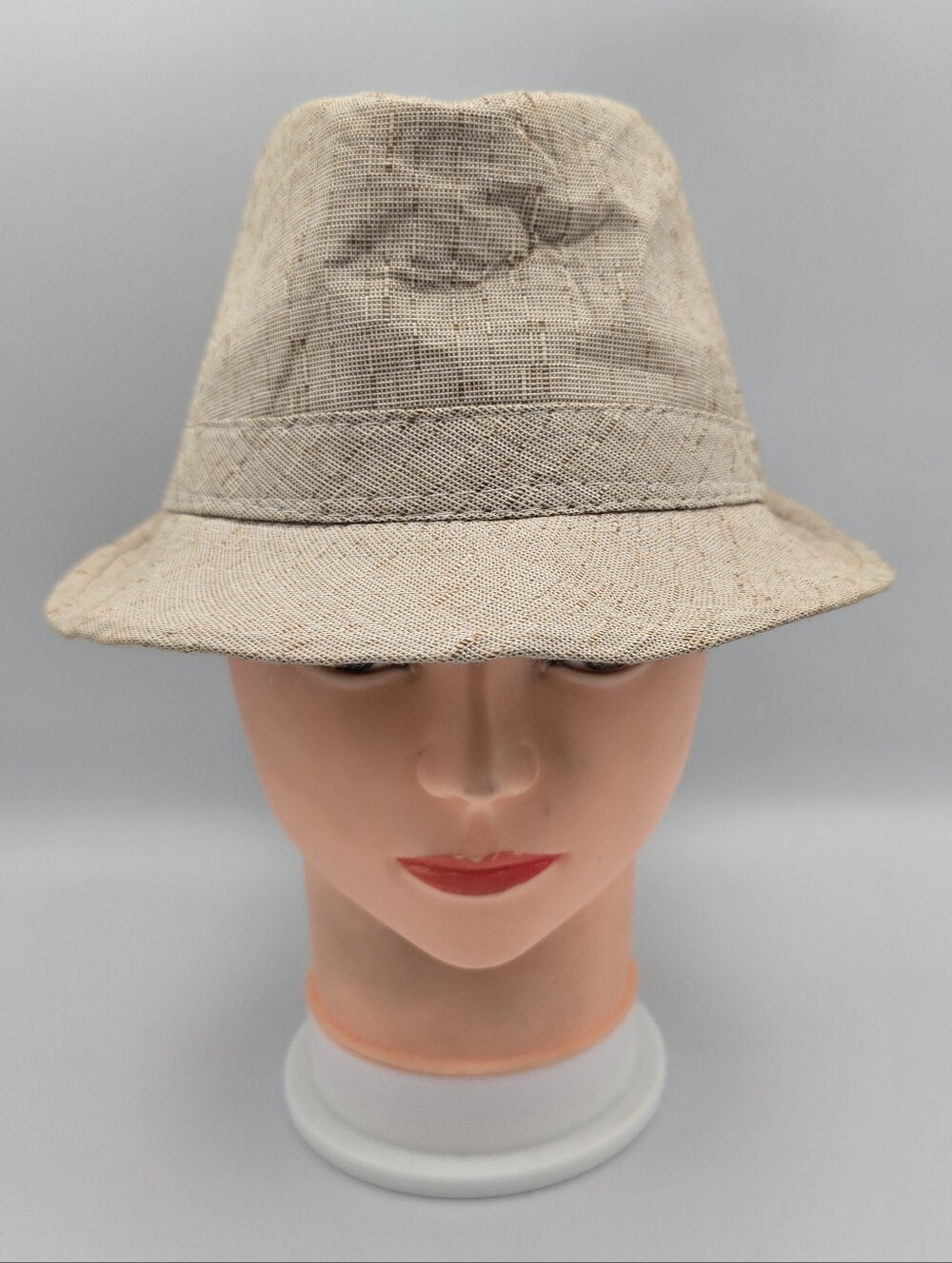 Unbranded Beige Lightweight Fedora Hat Size 56